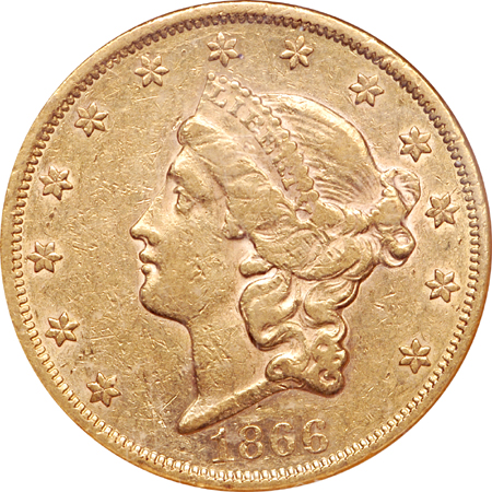 1866 and 1898-S Coronet double-eagles, certified