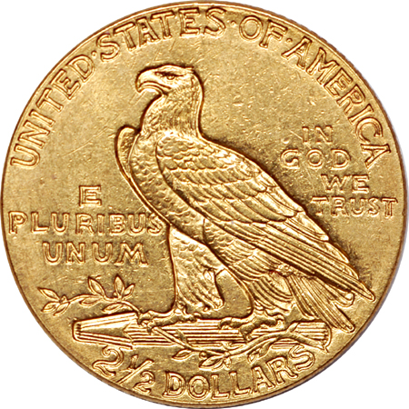 1929 Indian quarter-eagle, AU-58