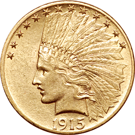 1894 Coronet and 1915 Indian eagles