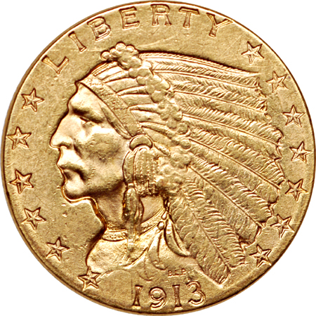 1908 (x2) and 1913 Indian quarter-eagles