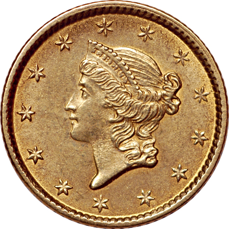 1852 and two 1853 gold dollars