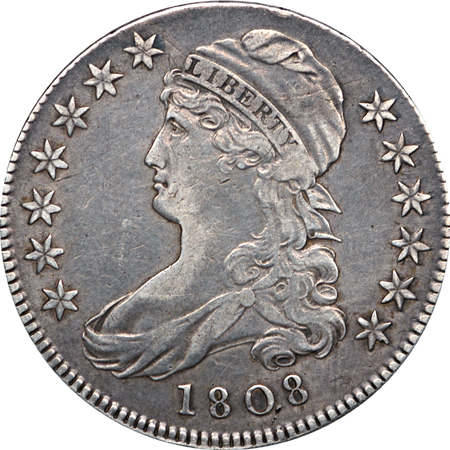 1807, 1808/7 and 1808 Capped Bust half-dollars