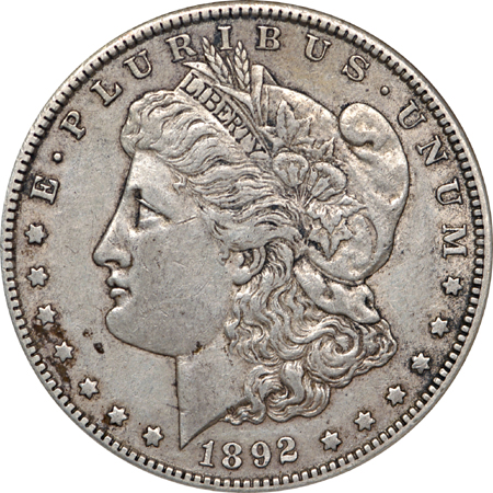 1892-S Morgan dollar, ANACS XF-45