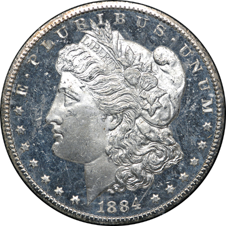 1884-CC GSA Morgan dollar, MS-63 DMPL