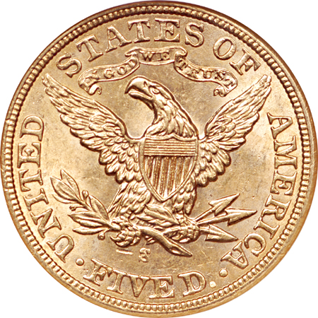 1903 Coronet half-eagle, NGC MS-63