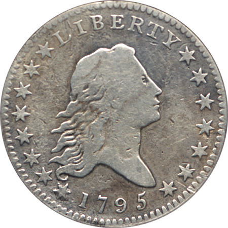 1795 O-108 Flowing Hair half-dollar, NCS "VG details"