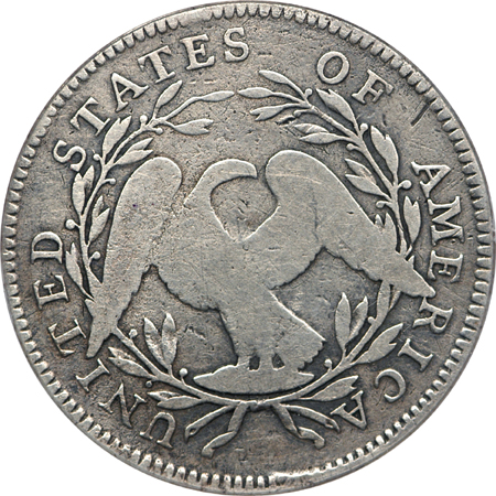 1795 O-108 Flowing Hair half-dollar, NCS "VG details"