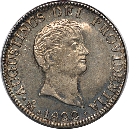 1822-MoJM (Mexico) 2-reales, AU