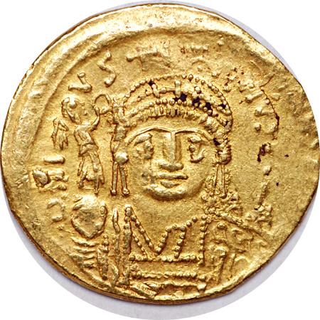 582 - 602 AD Maurice Tiberius gold solidus