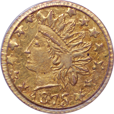 1875 (BG-877) quarter-dollar, PCGS MS-62