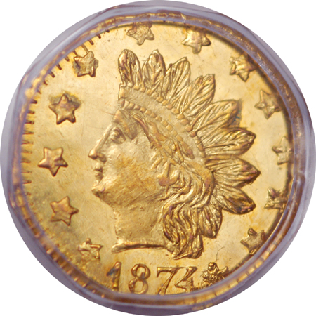 1874/3 (BG-943) half-dollar, PCGS MS-63