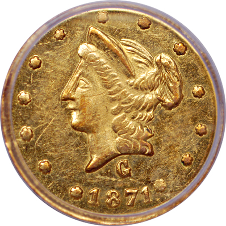 1871 (BG-1025) half-dollar, PCGS MS-62