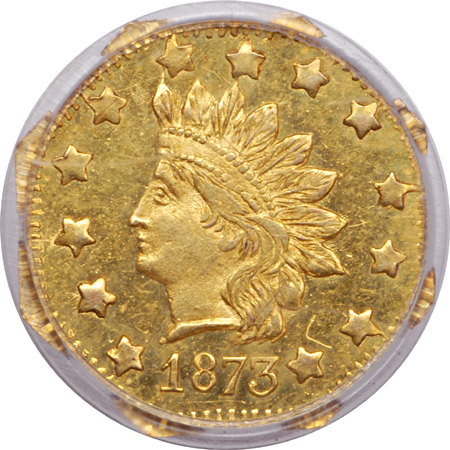 1873 (BG-1123) dollar, PCGS MS-63