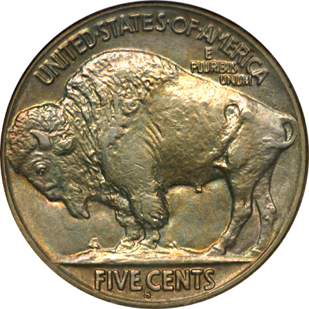 1915-S Buffalo nickel, ANACS MS-62