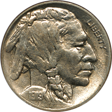 1919-S Buffalo nickel, ANACS AU-58