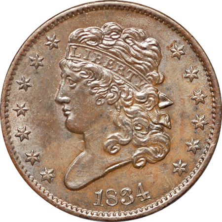 1807, 1834 and 1853 half-cents, attributed