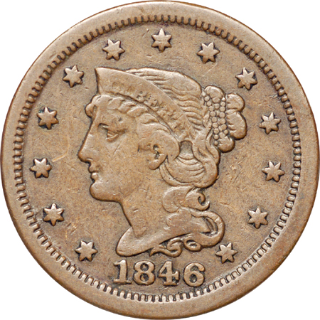 1846 and three additional large-cents, unattributed