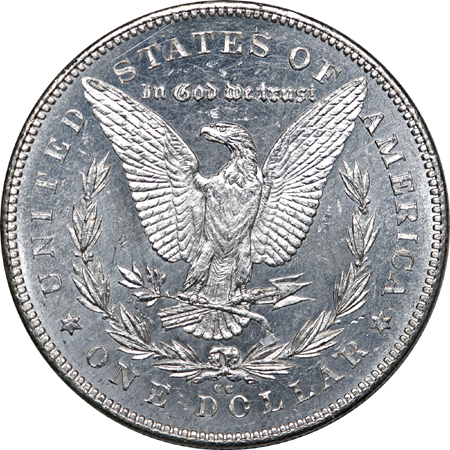 1878-CC Morgan dollar, MS-63 PL.