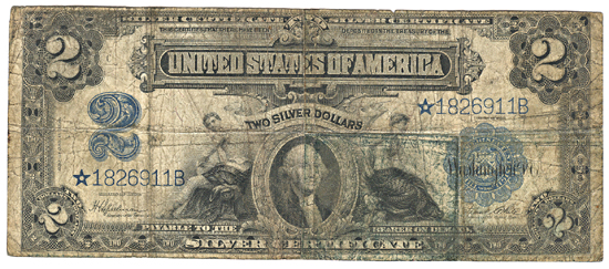 1899 $2.00 Star.  VG.