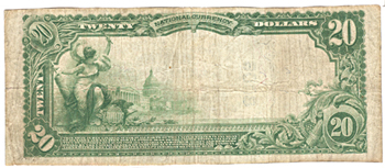 1902 $20.00. Hillsboro, IL Charter# 8006 Blue Seal. F.