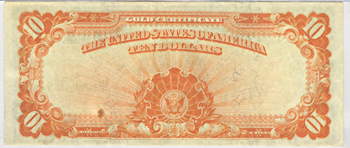 1907 $10.00.  PMG VF-35.