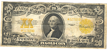 1922 $20.00 Star.  F.