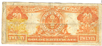 1922 $20.00 Star.  F.