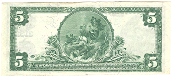 1902 $5.00. Fort Worth, TX Charter# 3131 Blue Seal. CU.