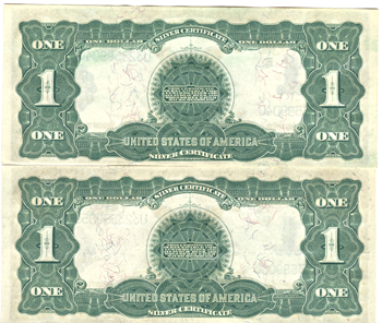Sequencial Pair of 1899 $1.00.  Date Right. CHCU.