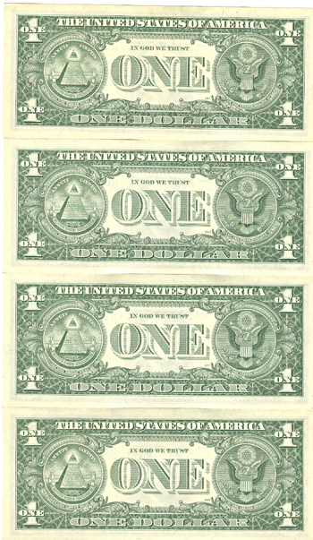 Four 1963 A $1.00 St. Louis.  CHCU.