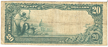 1902 $20.00. Independence, IA Charter# 2187 Blue Seal. F.