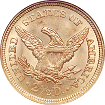 1853 Coronet quarter-eagle, NGC MS-64