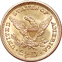 1905 Coronet quarter-eagle. Unc. Details.