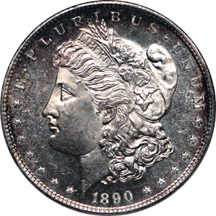 1890-S Morgan dollar, NGC MS-63 DMPL