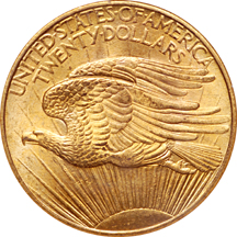 1908 'no motto' Saint-Gaudens double-eagle, NGC MS-64