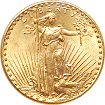 1927 and four additional NGC MS-62 Saint-Gaudens double-eagles