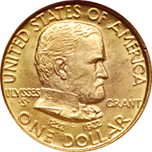 1922 Grant 'no star' commemorative gold dollar, NGC MS-65