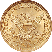 1904 Coronet quarter-eagle, NGC MS-64