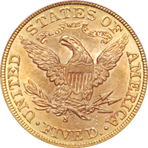 1899-S Coronet half-eagle, PCGS MS-63