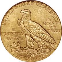 1914 Indian half-eagle, NGC MS-62