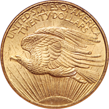 1908 'no motto' Saint-Gaudens double eagle, NGC MS-63