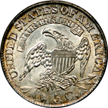 1830 (LM-8) Capped Bust half-dime, PCGS MS-64