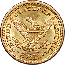 1907 Coronet quarter-eagle Unc.