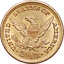 1905 Coronet quarter-eagle Unc.