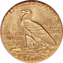 1911 Indian quarter-eagle, NGC MS-63