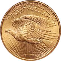 1908 'no motto' Saint-Gaudens double-eagle, NGC MS-63