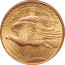 1908 'no motto' Saint-Gaudens double-eagle, NGC MS-64