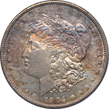 1885-O and seven additional PCGS MS-64 Morgan dollars