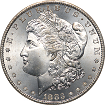 1883-CC Morgan dollar, NGC MS-67