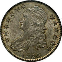 1820/19 (O-102) Capped Bust half-dollar, NGC MS-60